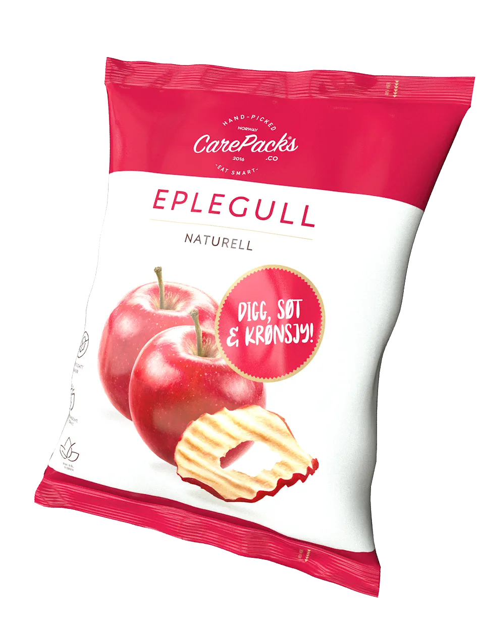 Eplegull Naturell — pakningen