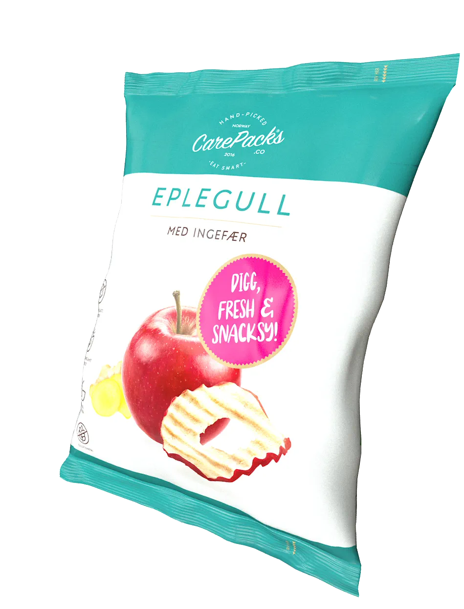 Eplegull med ingefær — pakningen